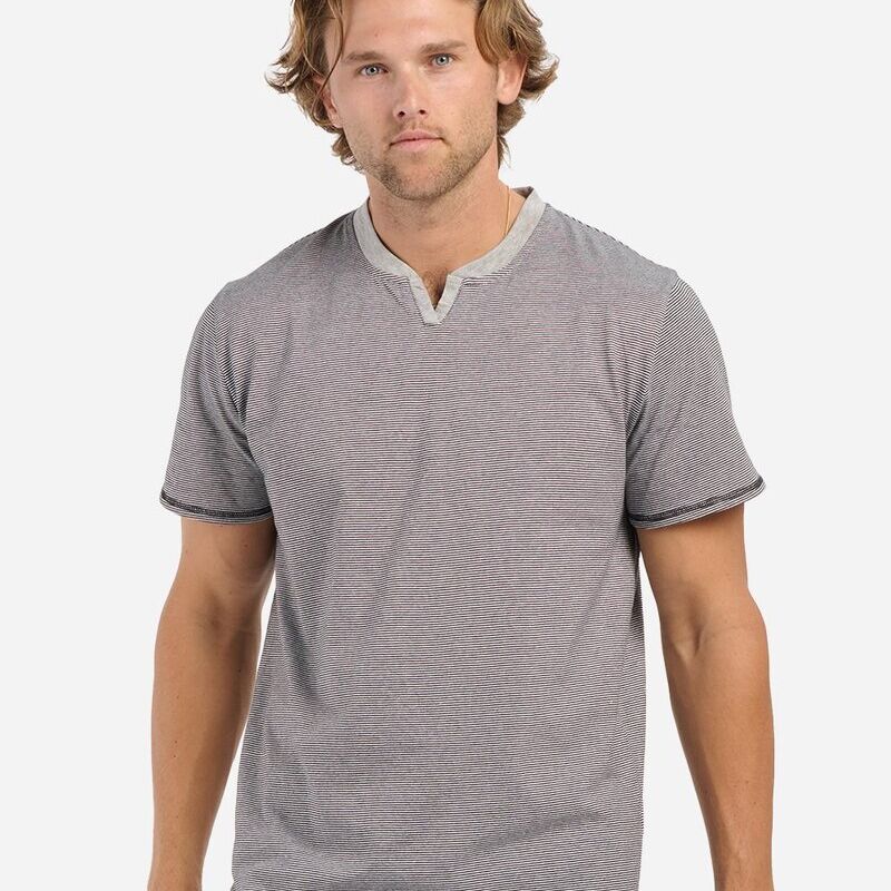 Men's Striped V-Notch T-Shirt Thumbnail
