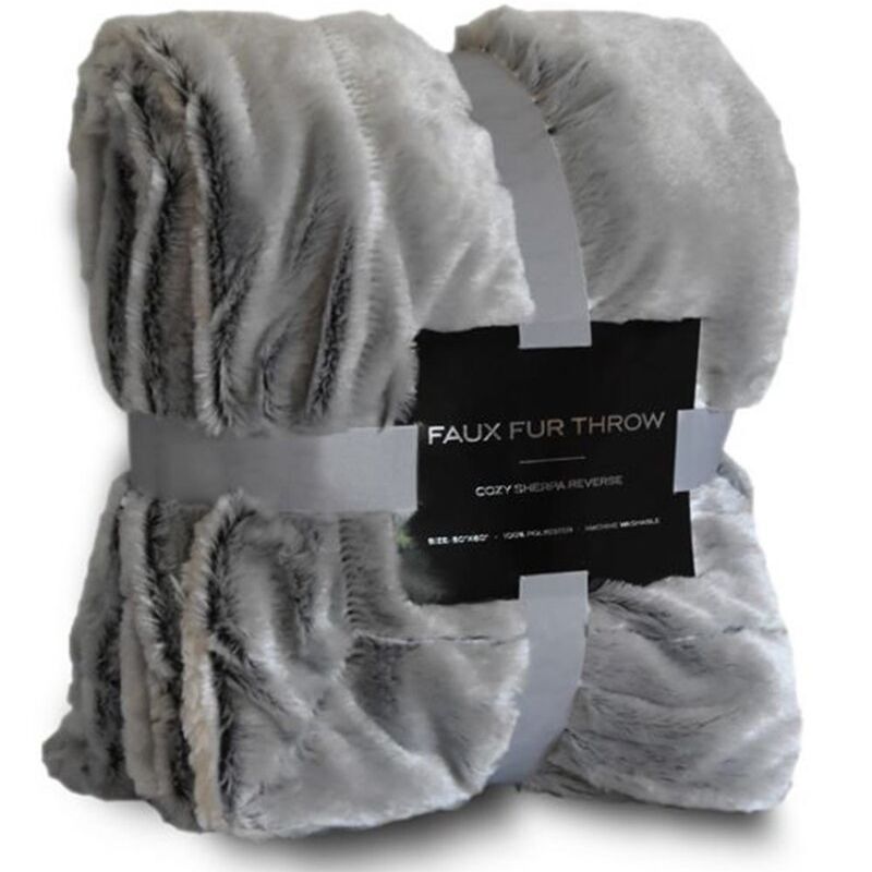 Faux Fur Throw Blanket Thumbnail