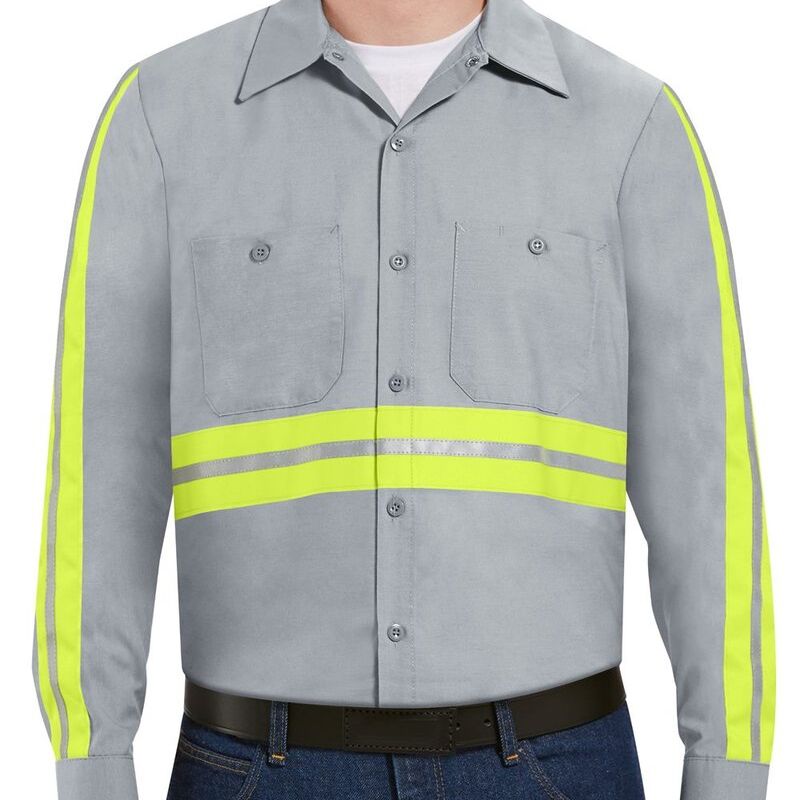 Men's Industrial Enhanced-Visibility Long Sleeve Work Shirt Thumbnail